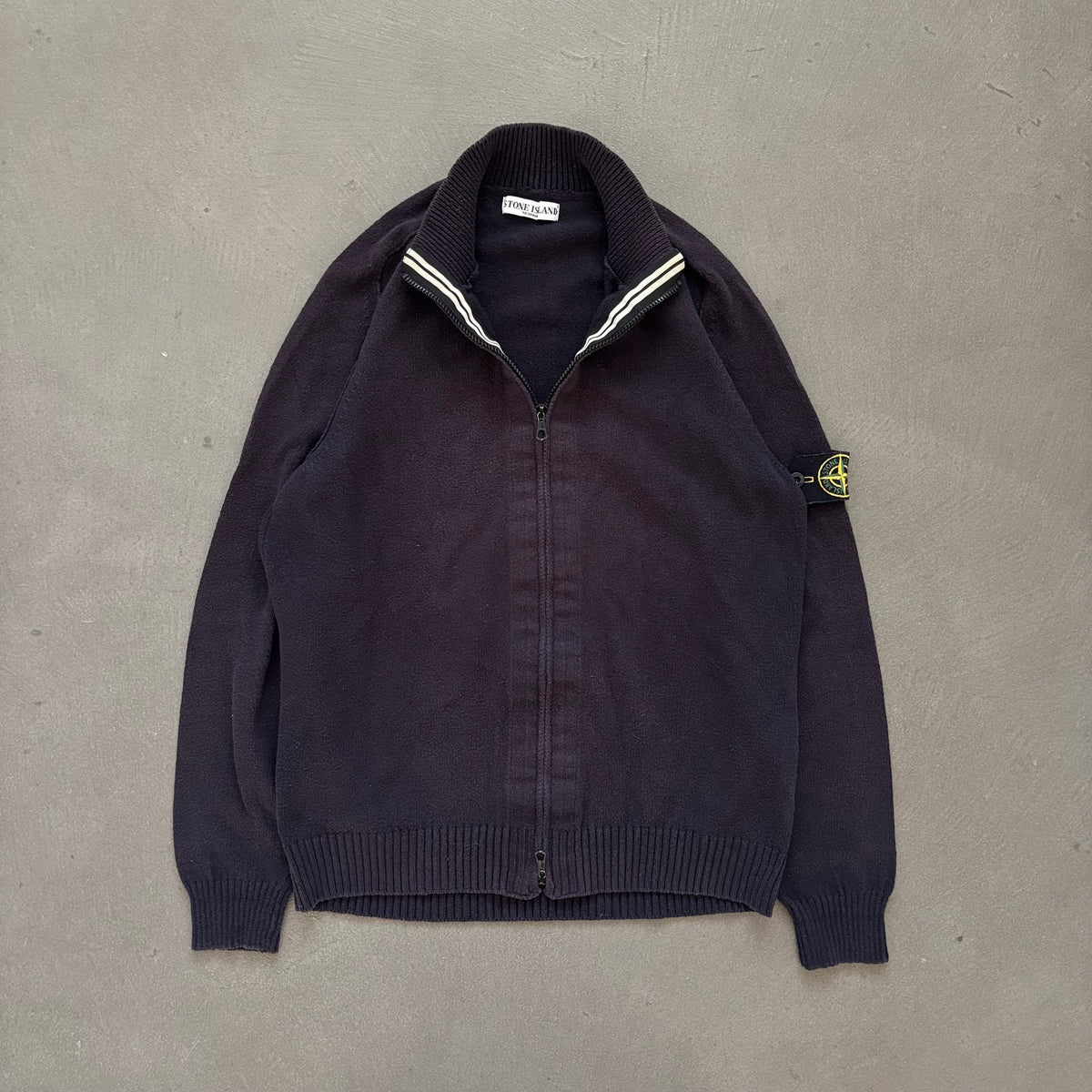 2010S STONE ISLAND ZIP-SWEATER NAVY [L]