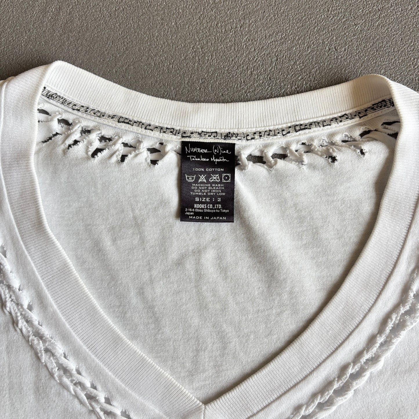 SS07 NUMBER (N)INE WOVEN TEE WHITE [M]