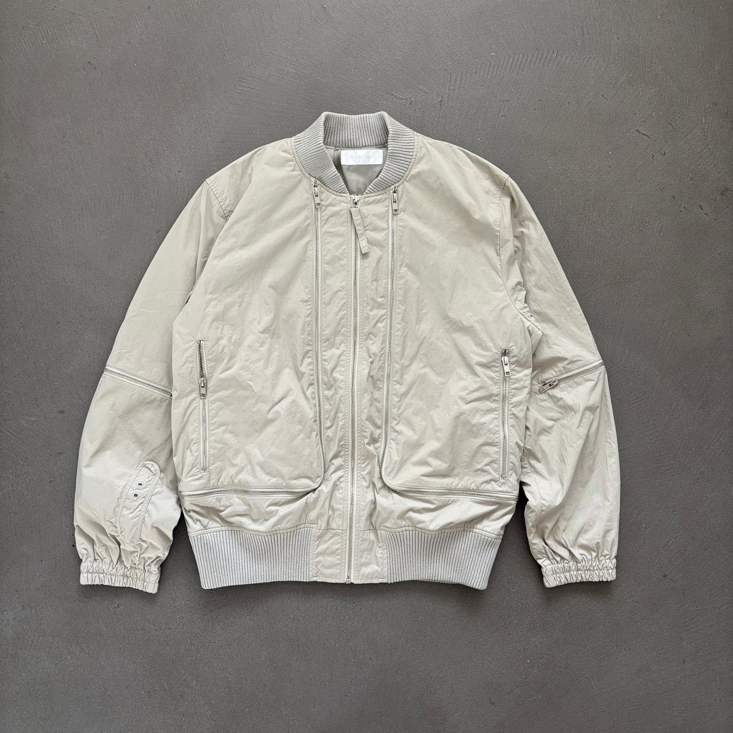 HELMUT LANG ZIP NYLON BOMBER JACKET [M]