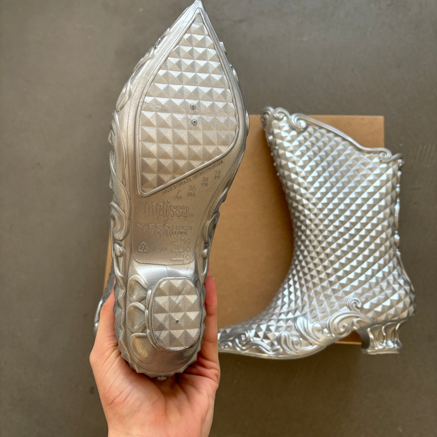 Y/PROJECT MELISSA METALLIC BOOTS [NEW]