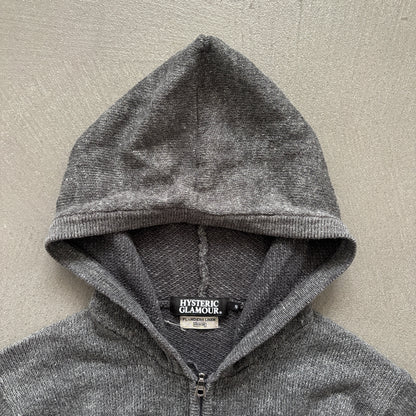 HYSTERIC GLAMOUR ZIP-UP HOODIE GREY [S]