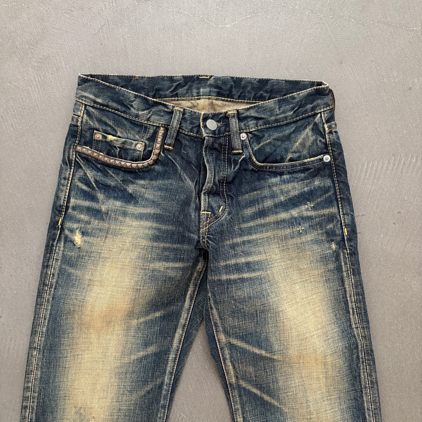 HYSTERIC GLAMOUR FADED STUDDED DENIM [W28]