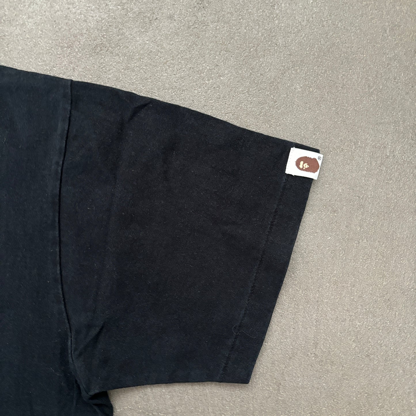 BAPE PURPLE CAMO LOGO TEE BLACK [S]