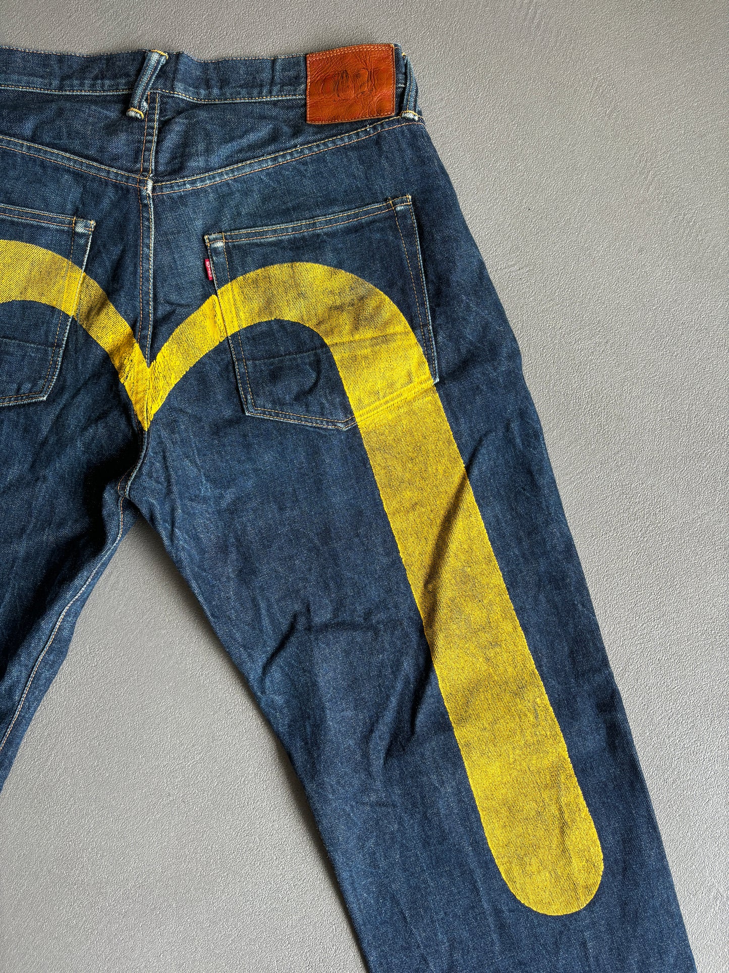 JEAN DIACOCK JAUNE EVISU [W32]