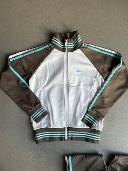 ADIDAS WHITE BROWN TRACKSUIT [XS]