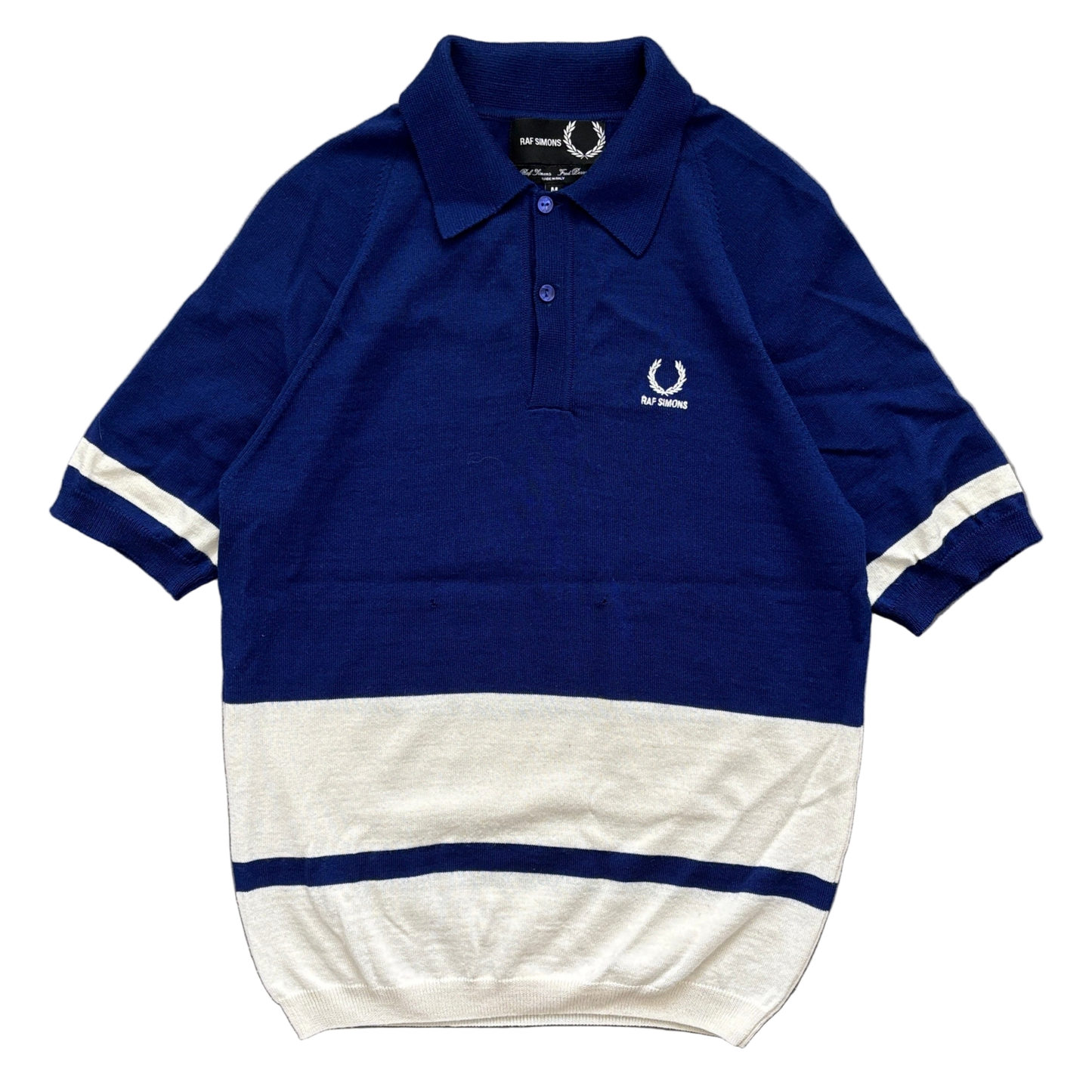 RAF SIMONS X FRED PERRY WOOL POLO BLUE [M]