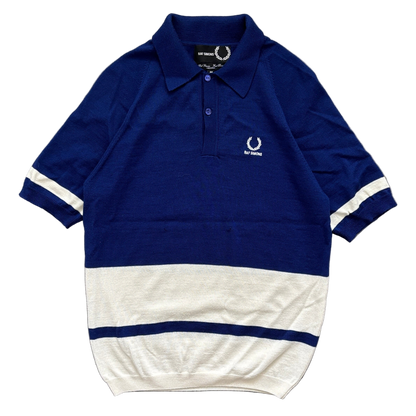 RAF SIMONS X FRED PERRY WOOL POLO BLUE [M]