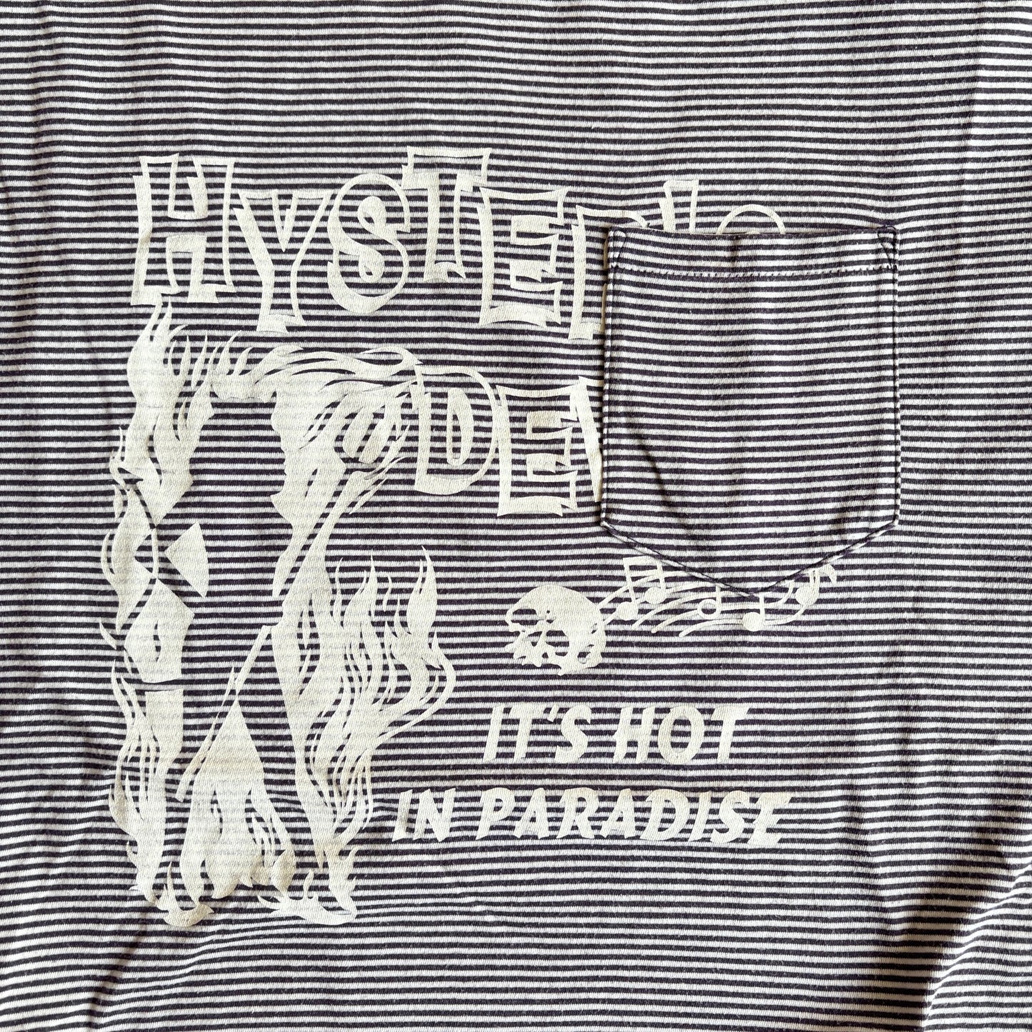 HYSTERIC GLAMOUR STRIPED POCKET TEE [L]