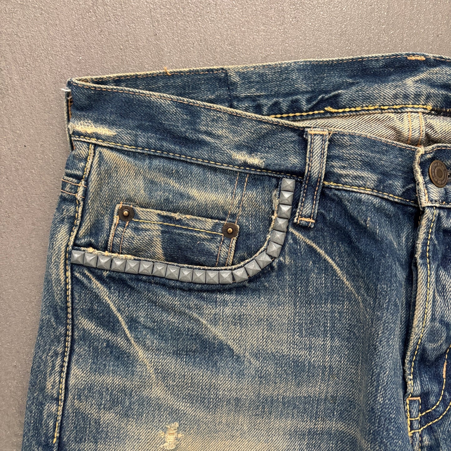 HYSTERIC GLAMOUR STUDDED SELVEDGE DENIM #28 [W32]
