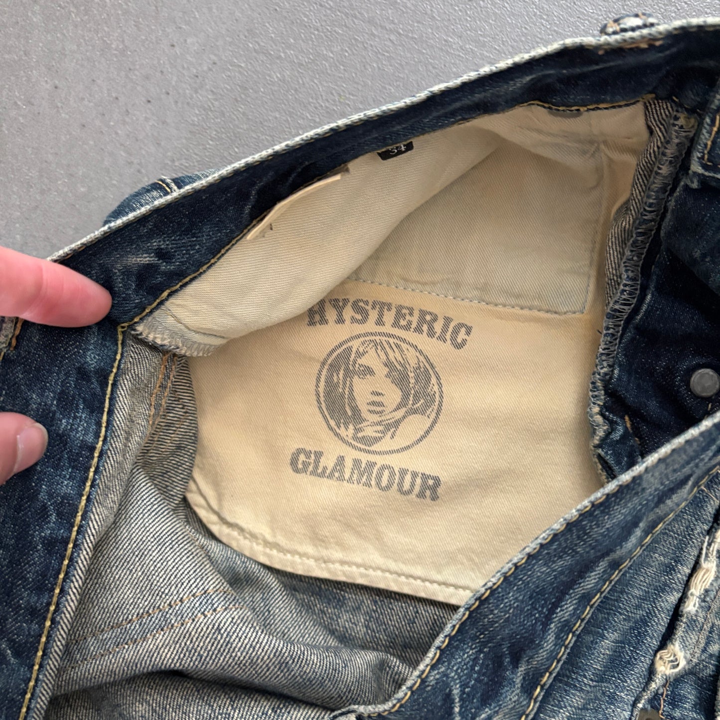 HYSTERIC GLAMOUR STUDDED DENIM #15 [W34]