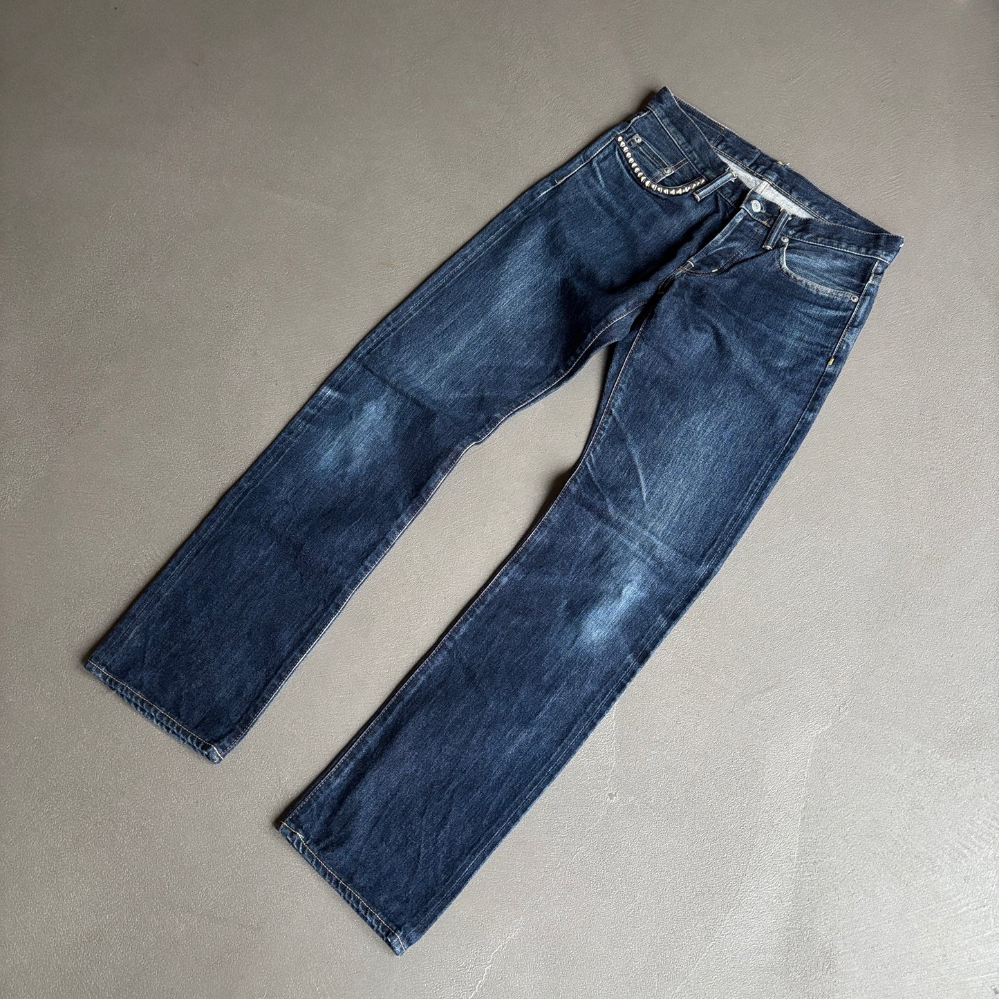 HYSTERIC GLAMOUR STUDDED SELVEDGE DENIM INDIGO [W29]
