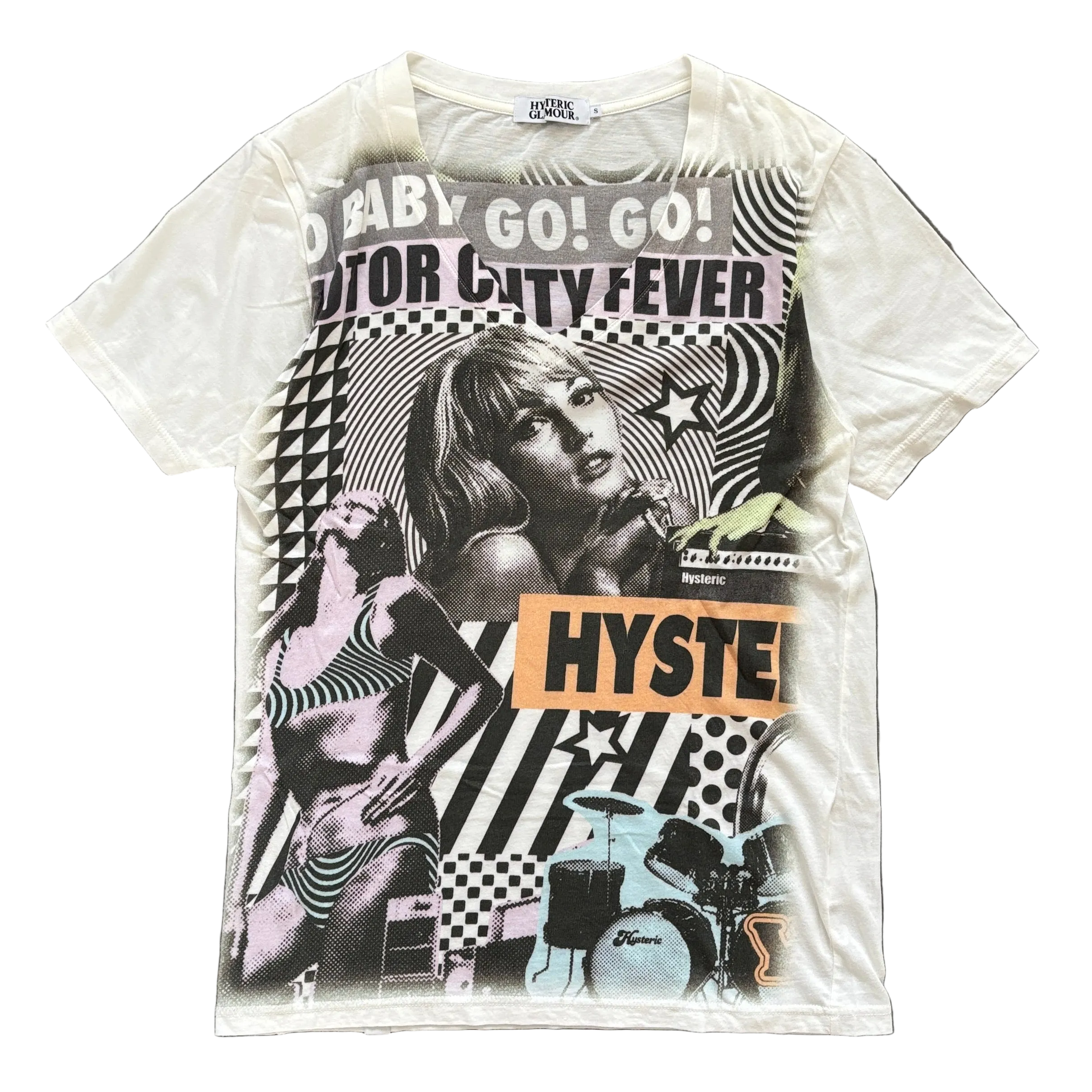 HYSTERIC GLAMOUR GO BABY GO!GO! Tシャツ 半袖 S 白 0232CT16