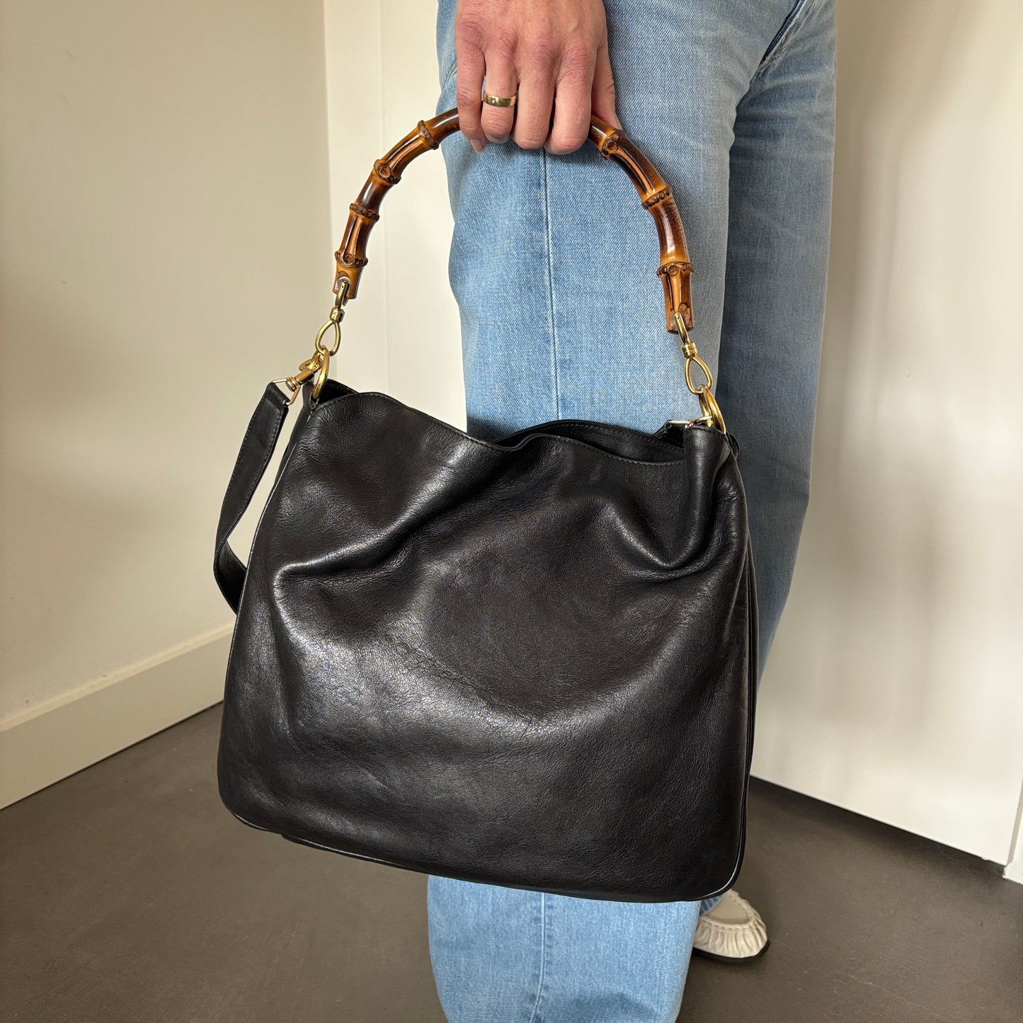 GUCCI BY TOM FORD BAMBOO LEATHER BAG