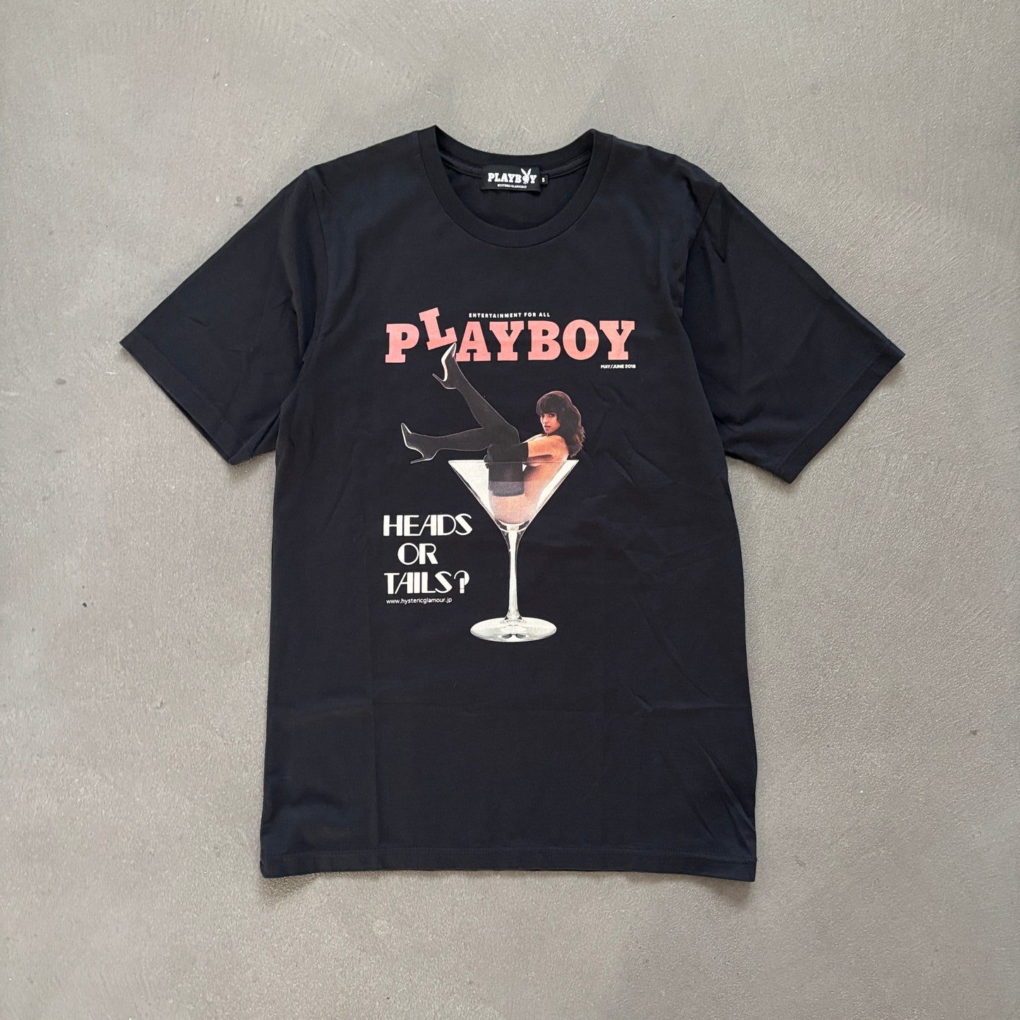 HYSTERIC GLAMOUR PLAYBOY TEE BLACK [M]