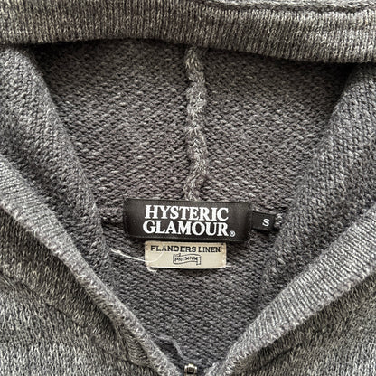 HYSTERIC GLAMOUR ZIP-UP HOODIE GREY [S]