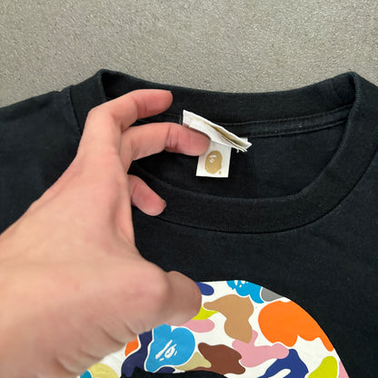 BAPE COLORED LOGO TEE BLACK [S]