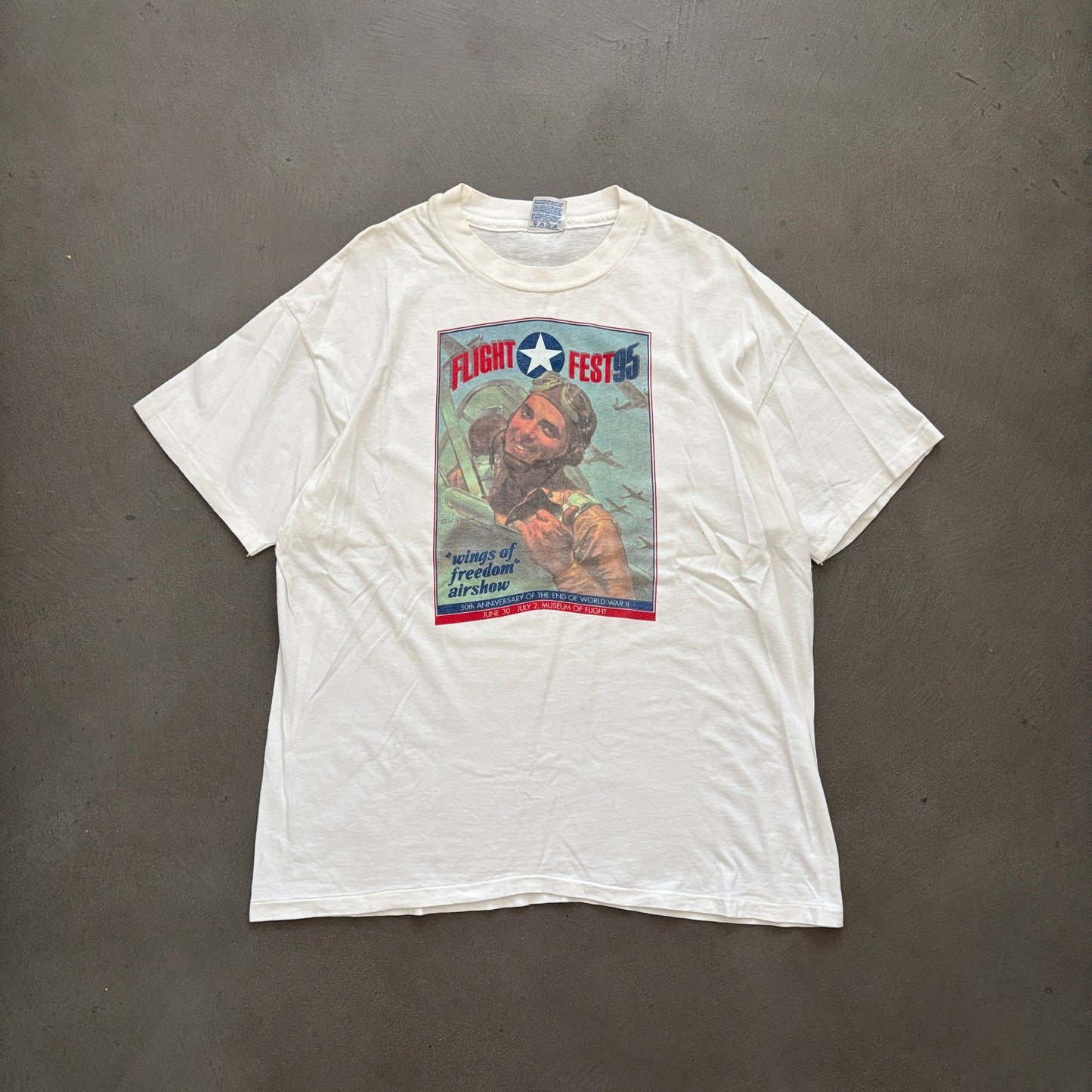 1995 FLIGHT FEST 95 | HANES BEEFY TAG [XL]