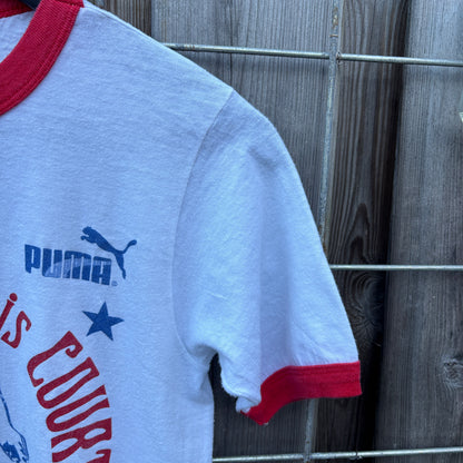 80S PUMA SOFTBALL RINGER TEE | HANES POLY-COTTON [S]