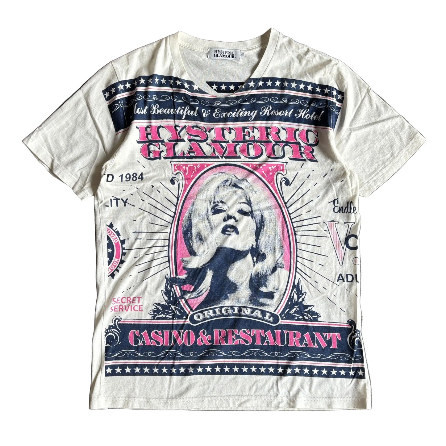 HYSTERIC GLAMOUR CASINO TEE WHITE [M]