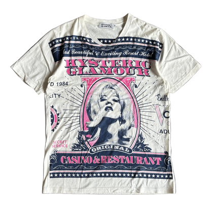 HYSTERIC GLAMOUR CASINO TEE WHITE [M]