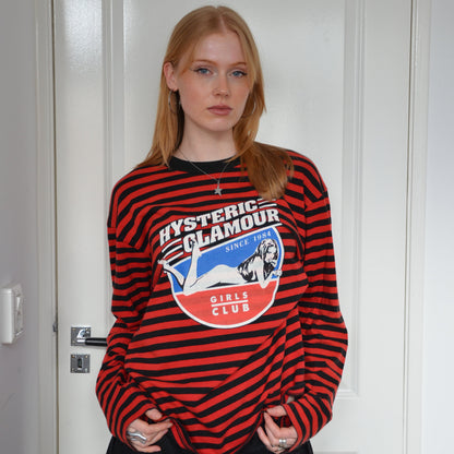HYSTERIC GLAMOUR GIRLS CLUB STRIPED LONGSLEEVE [L]