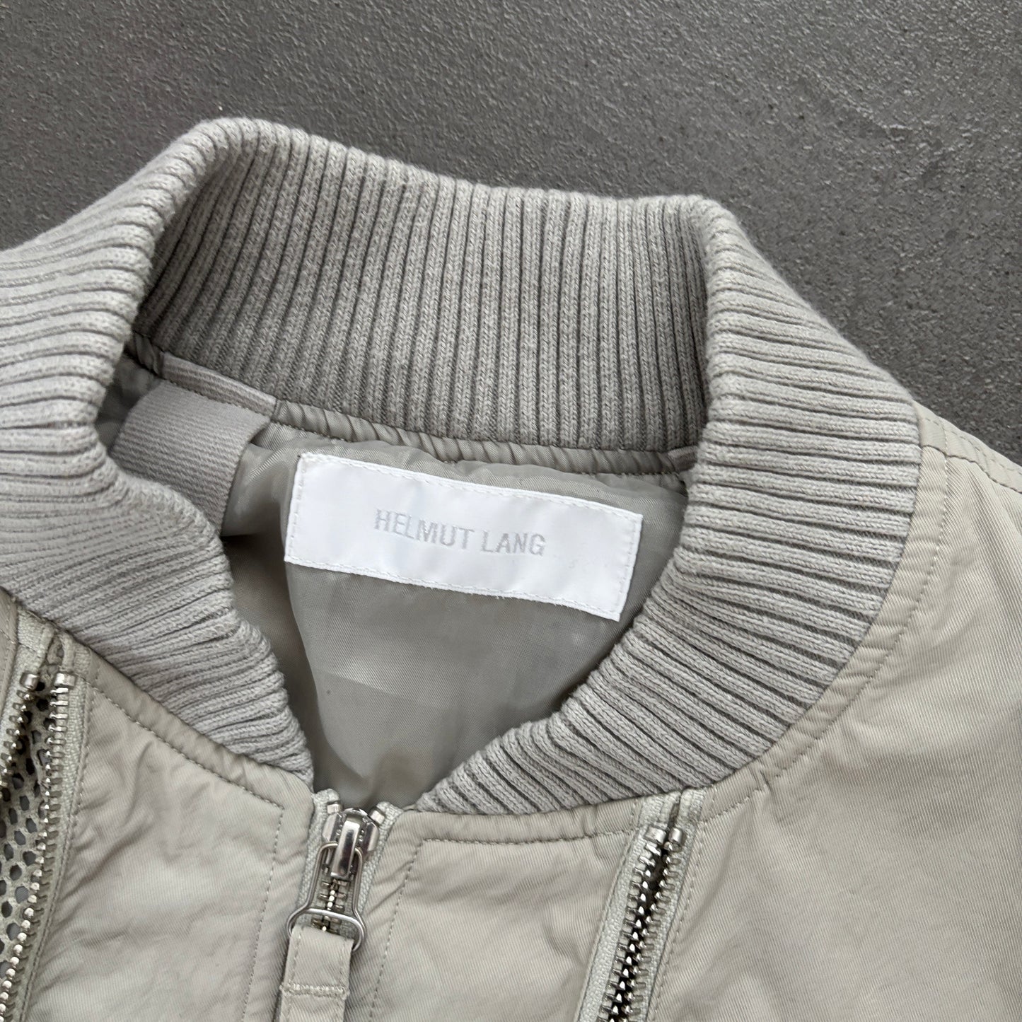 HELMUT LANG ZIP NYLON BOMBER JACKET [M]