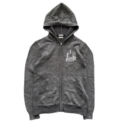 HYSTERIC GLAMOUR ZIP-UP HOODIE GREY [S]