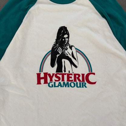 HYSTERIC GLAMOUR LOGO RAGLAN 3/4TH SLEEVE [L]