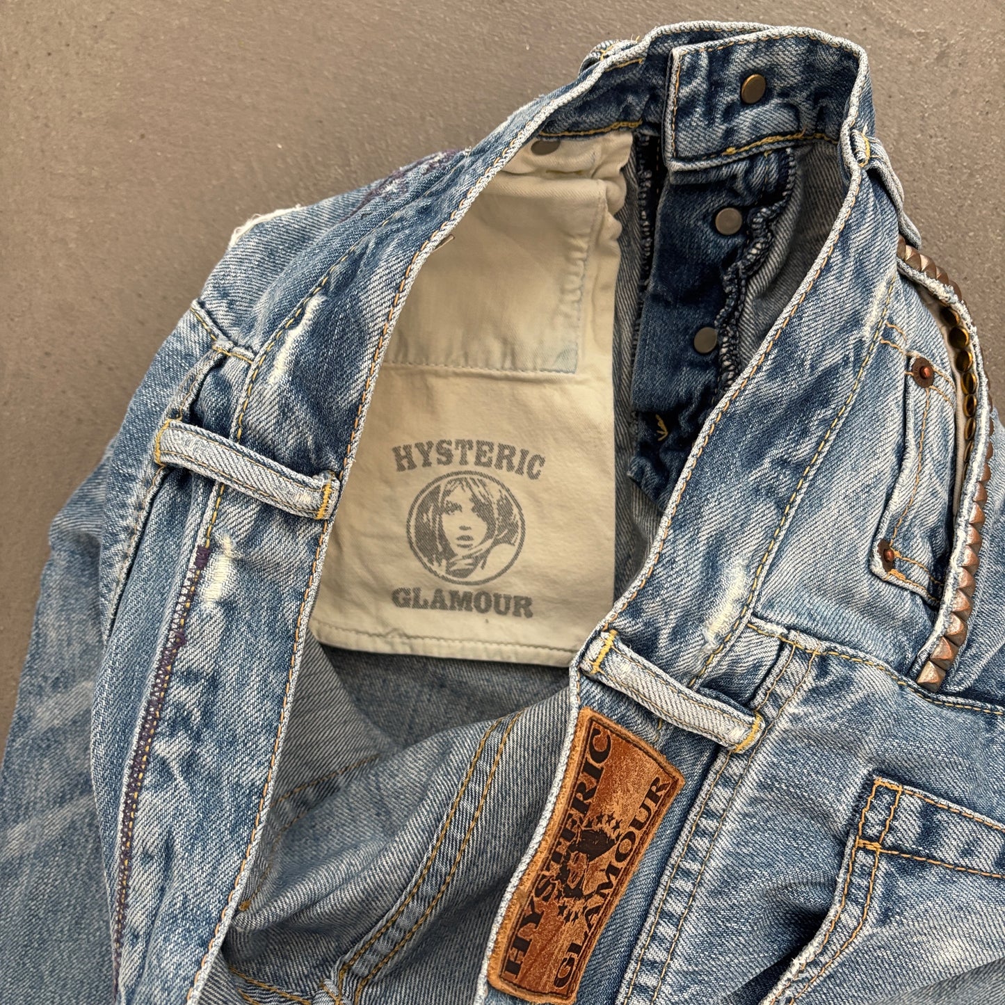 HYSTERIC GLAMOUR STUDDED SELVEDGE DENIM #2 [W32]