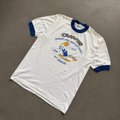 1986 WRESTLING INVITATIONAL RINGER TEE | FIFTY-FIFTY TAG [M]