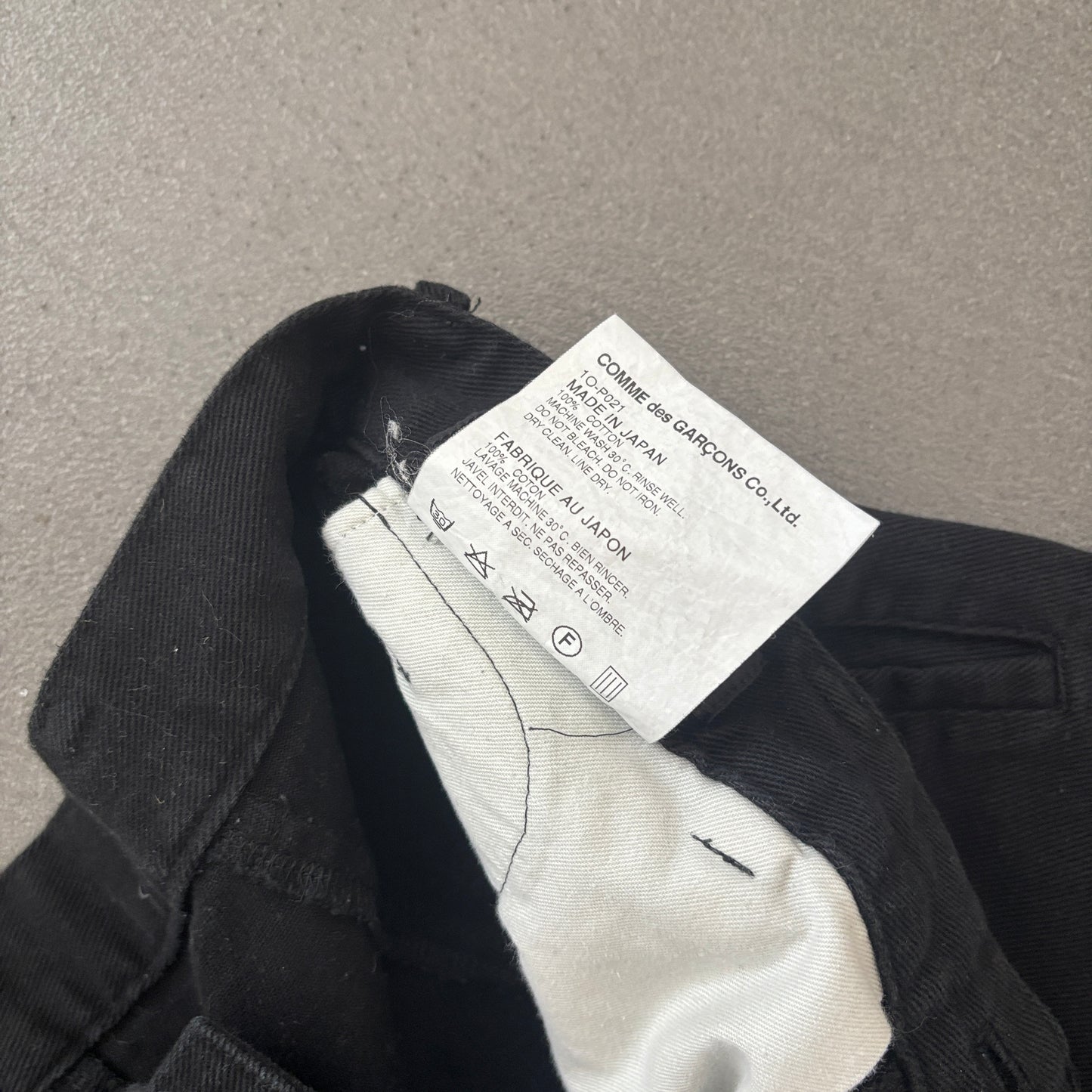 COMME DES GARCONS BLACK DROP CROTCH PANTS [S]