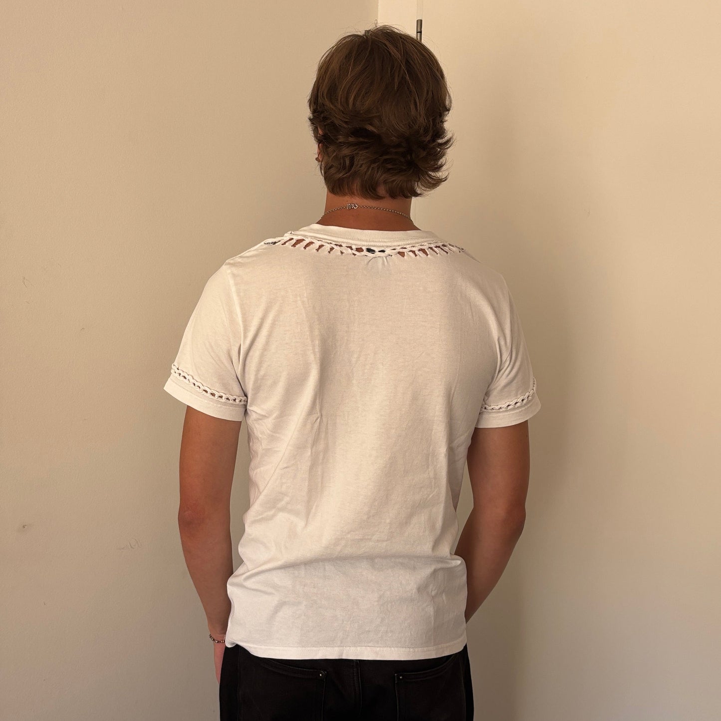 SS07 NUMBER (N)INE WOVEN TEE WHITE [M]