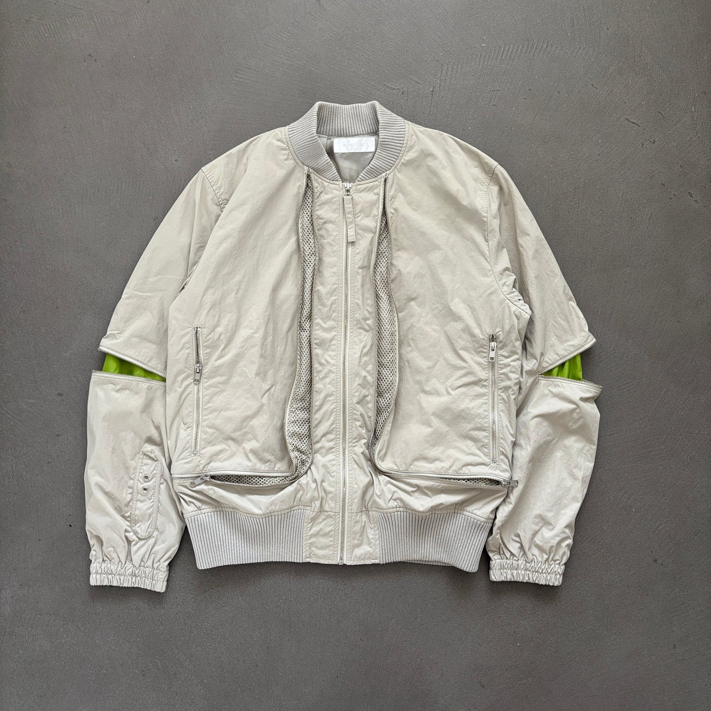 HELMUT LANG ZIP NYLON BOMBER JACKET [M]