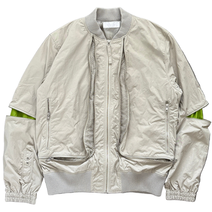 HELMUT LANG ZIP NYLON BOMBER JACKET [M]