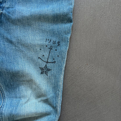 KAPITAL BUTTON BUCKLE JEANS [W30]