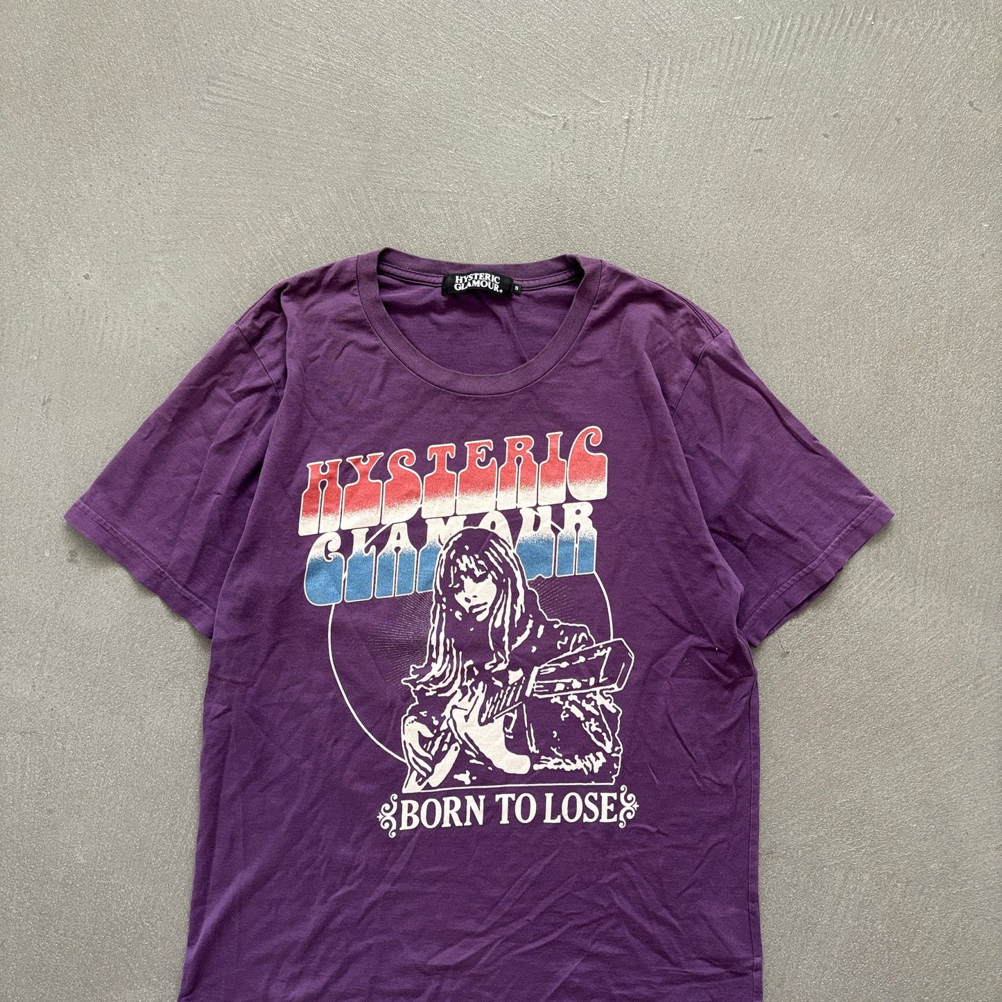 HYSTERIC GLAMOUR BORN TO LOSE PURPLE TEE [S]