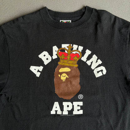 BAPE CLASSIC LOGO CROWN TEE BLACK [M]