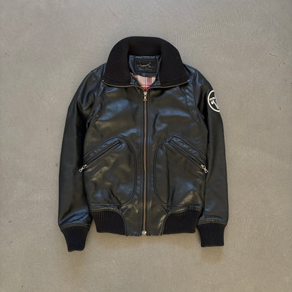 HYSTERIC GLAMOUR LEATHER BOMBER JACKET [S]