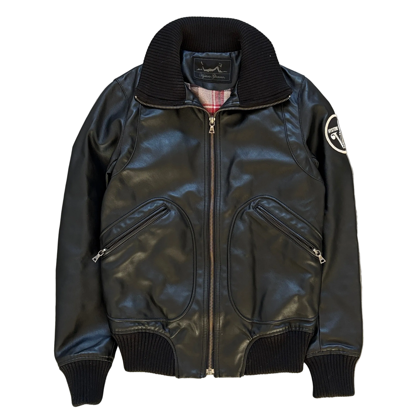 HYSTERIC GLAMOUR LEATHER BOMBER JACKET [S]