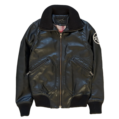 HYSTERIC GLAMOUR LEATHER BOMBER JACKET [S]