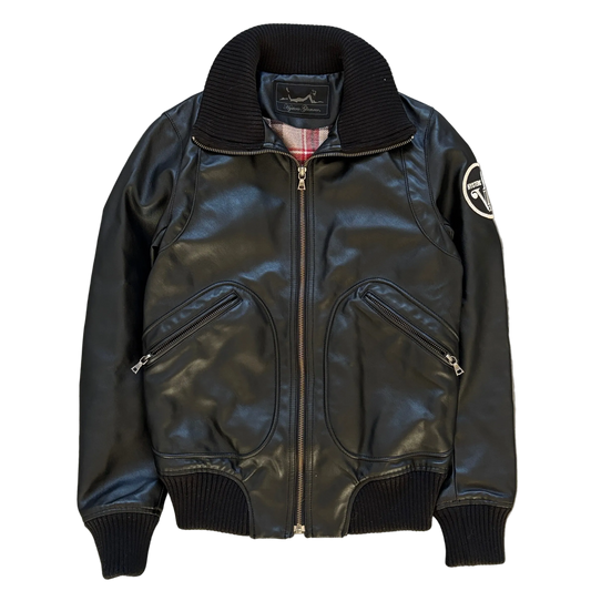 HYSTERIC GLAMOUR LEATHER BOMBER JACKET [S]