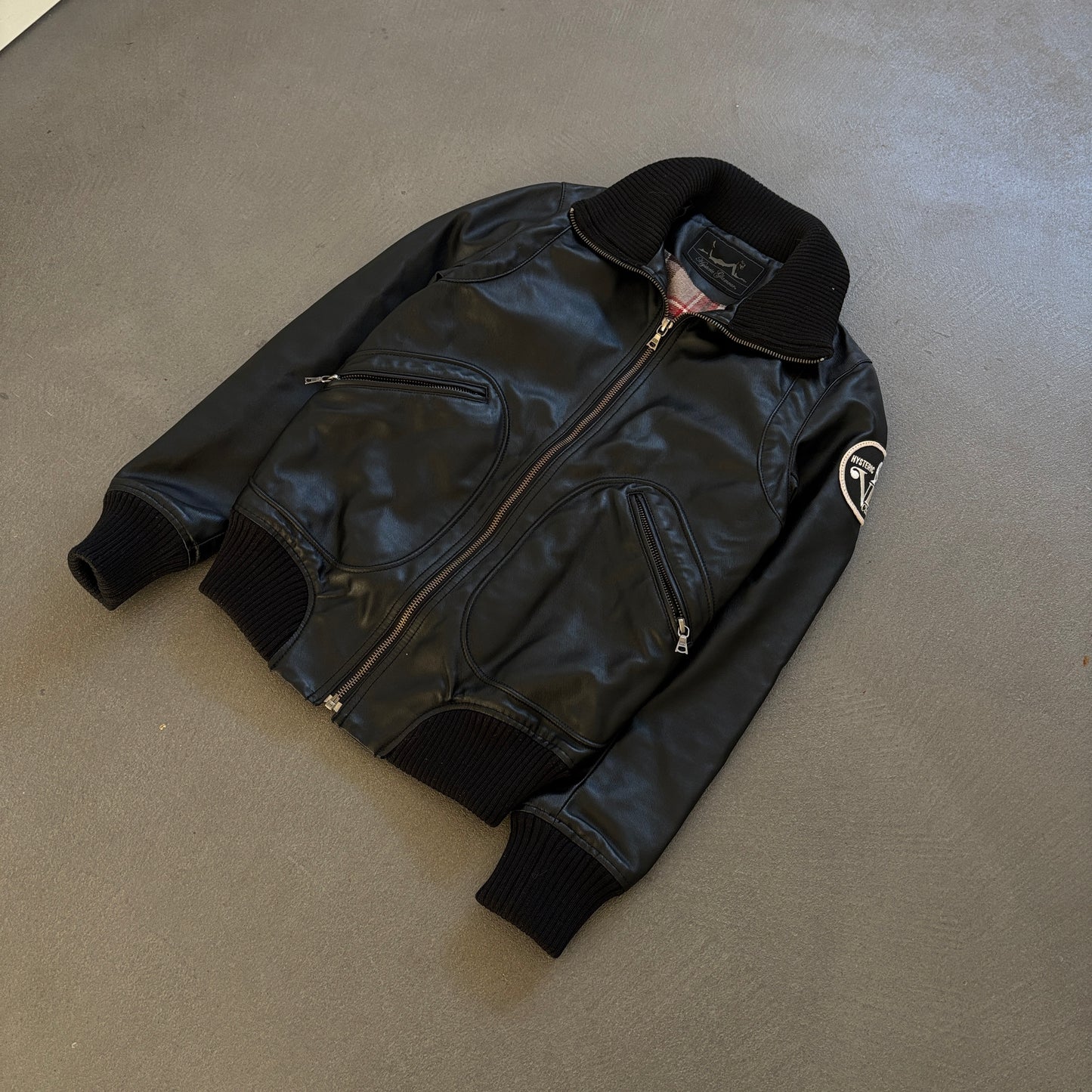 HYSTERIC GLAMOUR LEATHER BOMBER JACKET [S]