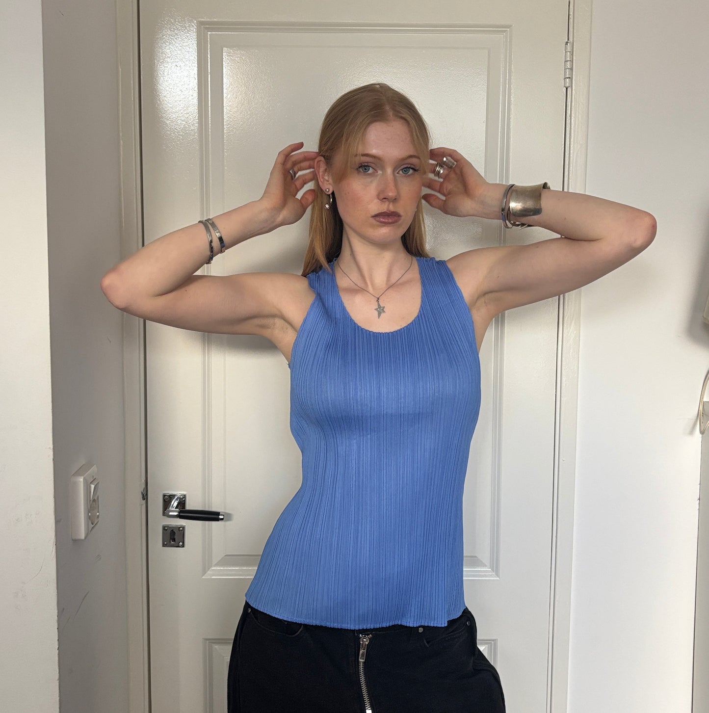 ISSEY MIYAKE PLEATS PLEASE TANKTOP BLUE [M]