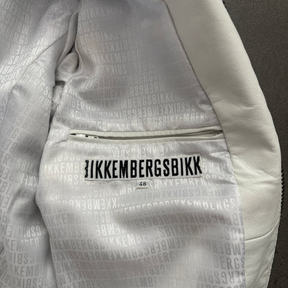 DIRK BIKKEMBERG VINTAGE LEATHER JACKET WHITE [M]