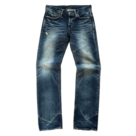 HYSTERIC GLAMOUR STUDDED DENIM CRAZY FADE [W30]