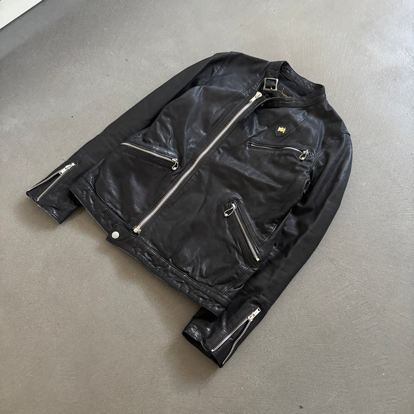 HYSTERIC GLAMOUR ZIP LEATHER JACKET [S]