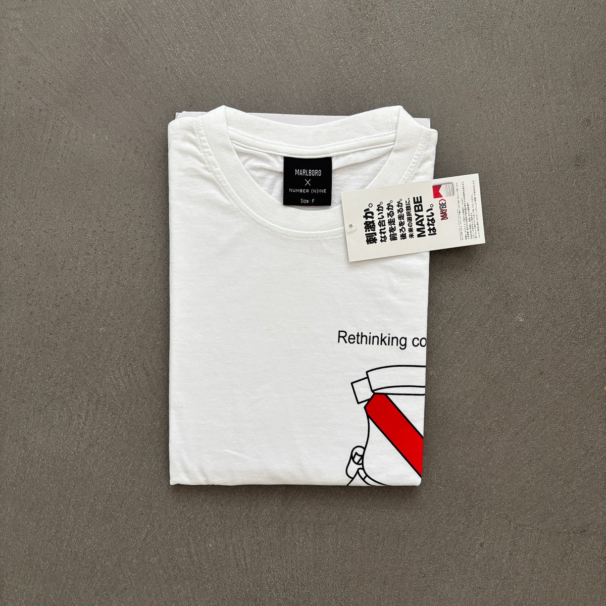 NUMBER (N)INE MARLBORO SHIELD TEE WHITE [M]