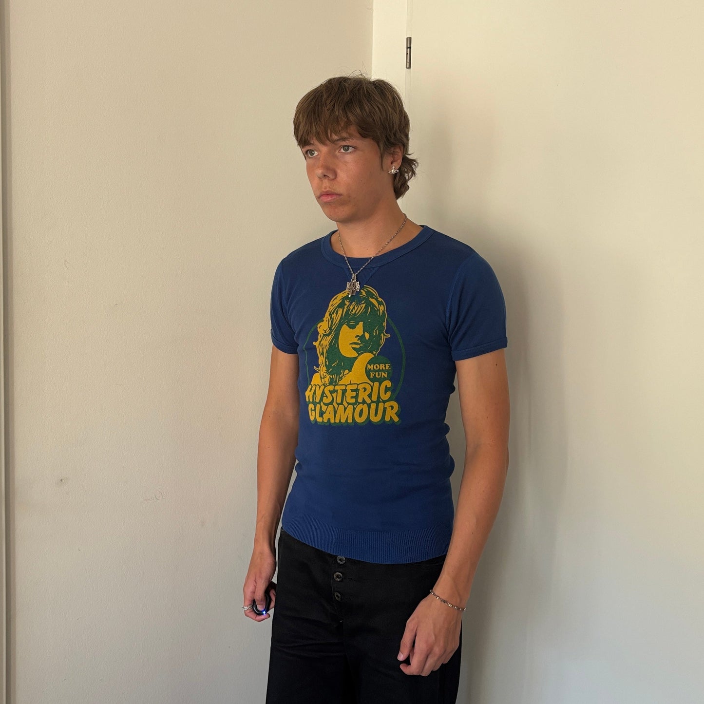 HYSTERIC GLAMOUR MORE FUN WOOL TEE [S]