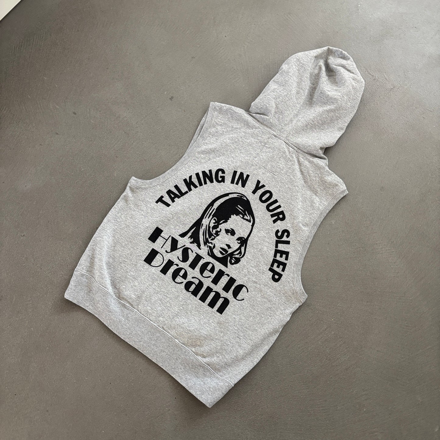 HYSTERIC GLAMOUR SLEEVELESS HOODIE GREY [S]