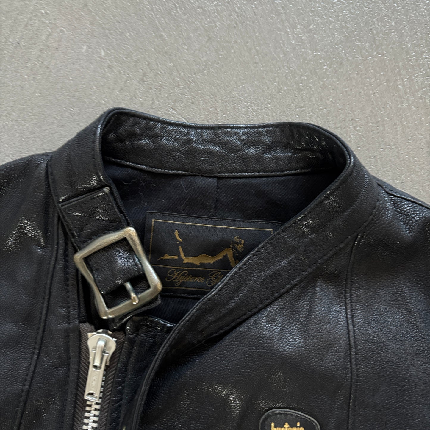 HYSTERIC GLAMOUR ZIP LEATHER JACKET [S]